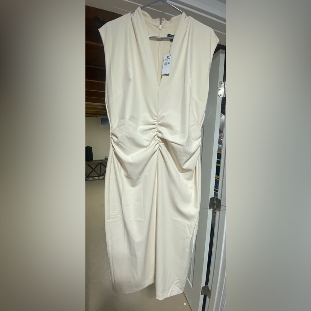 Elegant Ivory Sleeveless Dress